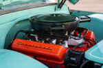 11 Close up of a 1968 Chevrolet C10's engine orange valve covers black air filter