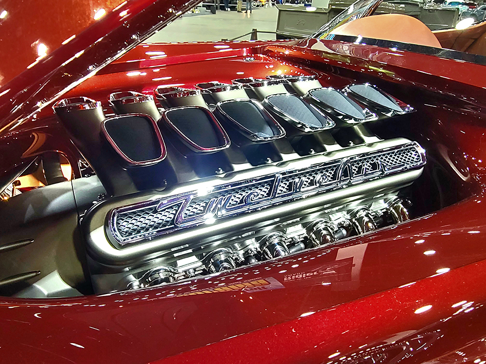 13 red 1953 motorama corvette corvair engine twelveair detroit autorama ridler winner