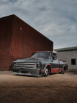 03 Side view of the customized 1967 Chevy C10 with a lowered suspension