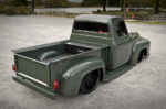 05 Rear side view of a customized olive green 1954 Ford F100