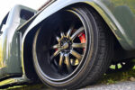 10 Close up of the custom wheel and brake of a 1954 Ford F100