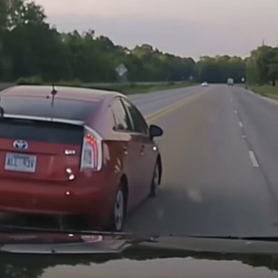 Girl Steals A Toyota Prius And Runs From The Cops