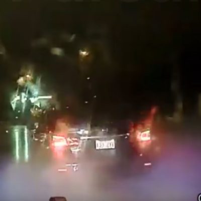 Watch Arkansas Police Chase A Stolen Car In The Pouring Rain
