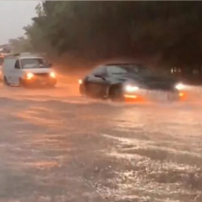 Lexus LC Braves Houston Floodwaters