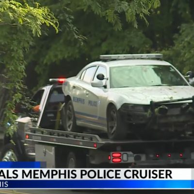 Stolen Memphis Police Car Crashed