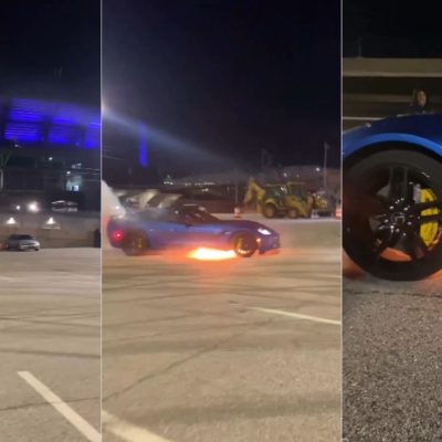That’s Not Tire Smoke: C7 Corvette Catches Fire During Takeover Event