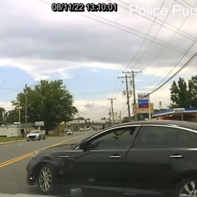 Watch An Arkansas Trooper PIT A Fleeing Suspect Head-On Into A Utility Pole