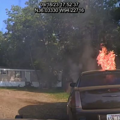 Notorious Chrysler 300 Gets Caught, Catches On Fire